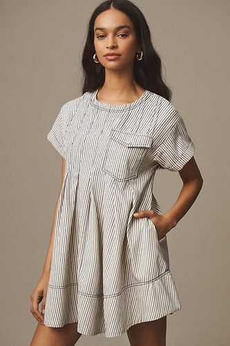 Robe Courte Trapèze en Denim Manches Courtes taille: XS chez Anthropologie - Pilcro - Modalova