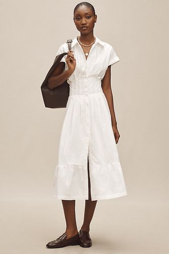 Par Anthropologie Robe Chemise Mi-Longue Plissée Manches Courtes par en taille: XS - By Anthropologie - Modalova