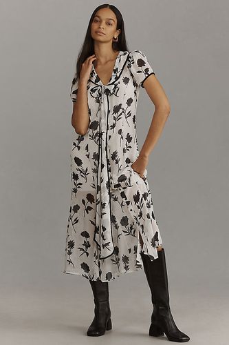 Robe Chemise Midi Manches Courtes Col Noué en taille: 2XS chez Anthropologie - Maeve - Modalova