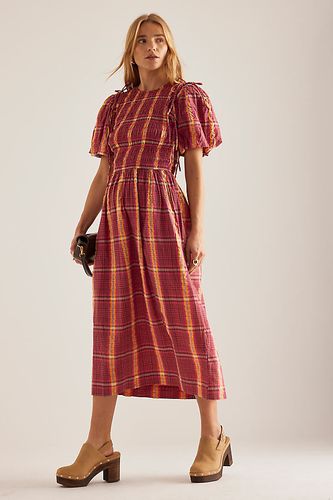 Robe Midi Becca Prune Garance par en Pink taille: Uk 6 chez Anthropologie - Damson Madder - Modalova