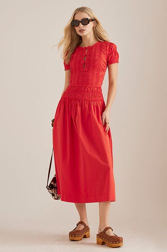 Robe midi Saffy en Red taille: Uk 6 chez Anthropologie - Damson Madder - Modalova