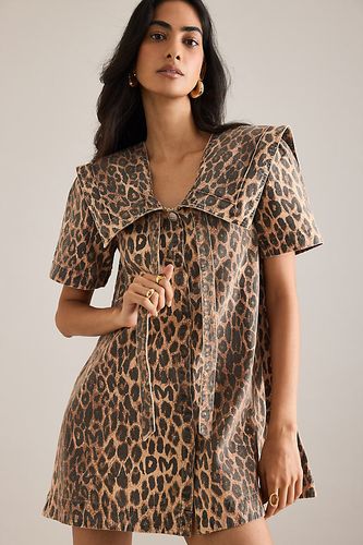 Robe mini léopard Goldie taille: Uk 8 chez Anthropologie - Damson Madder - Modalova