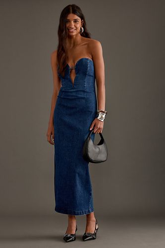 Robe Midi en Denim Eleni Plongeante Sans Bretelles, taille: Uk 12 chez Anthropologie - Bardot - Modalova