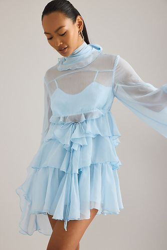 Robe Mini à Volants Anyssa en Blue taille: Uk 8 chez Anthropologie - Bardot - Modalova