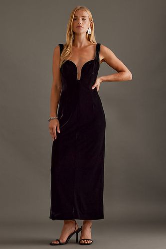 Robe Midi en Velours Brooklyn en Black taille: Uk 6 chez Anthropologie - Bardot - Modalova