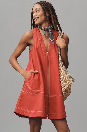 Robe tunique courte trapèze sans manches à col en V en taille: L - Par Anthropologie - Modalova