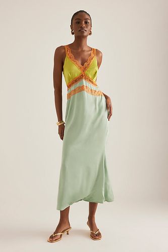 Gianna Lace-Trim Satin Slip Dress taille: Uk 6 chez Anthropologie - Never Fully Dressed - Modalova