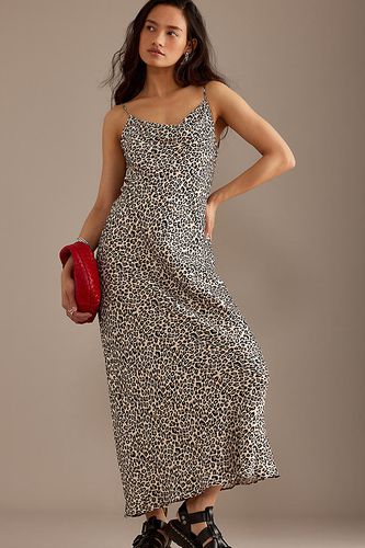 Robe longue sans manches à col bénitier et motif léopard par taille: Uk 8 - By Anthropologie - Modalova