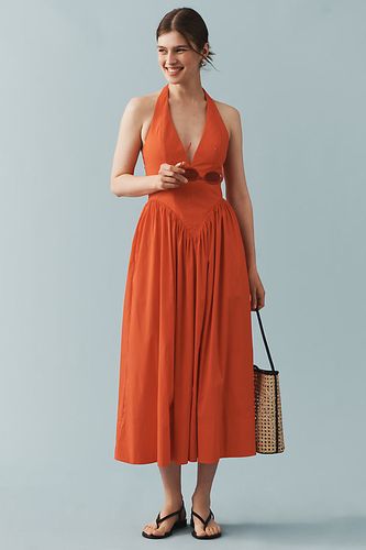 Filippa Robe Midi Halter Col V Taille Basque en taille: S chez Anthropologie - Ronny Kobo - Modalova