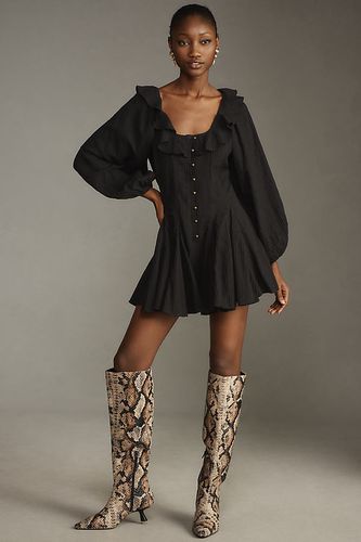 Long-Sleeve Ruffled Scoop-Neck Playsuit en , taille: Uk 10 chez Anthropologie - Pilcro - Modalova