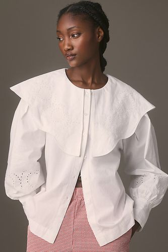 Romeo Blouse en White, taille: Uk 6 chez Anthropologie - Damson Madder - Modalova