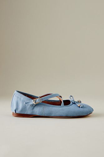 Ballerines à brides croisées en satin Zuri en Blue taille: 7 chez Anthropologie - Circus NY - Modalova