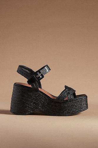 Raffia Platform Wedge Heels en Black taille: 36 chez Anthropologie - Vicenza - Modalova