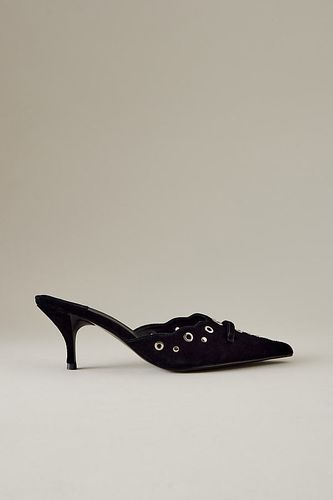 Escarpins pointus à petits talons et bord festonné en Black, taille: 36 chez Anthropologie - Jeffrey Campbell - Modalova