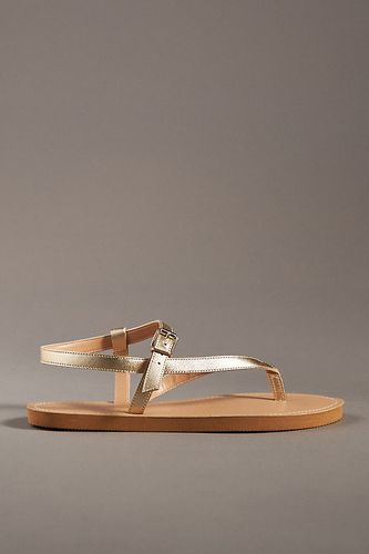 Sandales à entredoigt en cuir en Gold, taille: 36 chez Anthropologie - Pilcro - Modalova