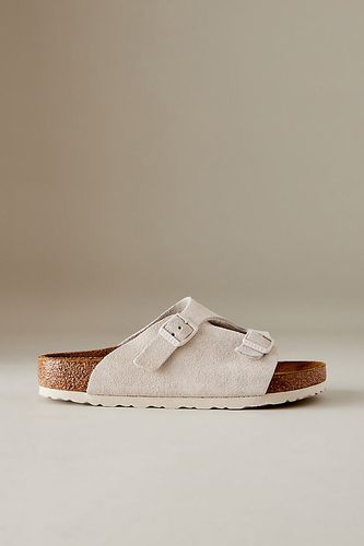 Claquettes en daim Zurich en White, taille: 39 chez Anthropologie - Birkenstock - Modalova