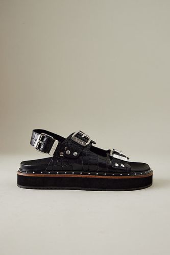 Sandales en cuir cloutées à double boucle Sami en Black taille: 39 chez Anthropologie - ASRA - Modalova