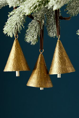 Manya Cloches Décorations, Ensemble de 3 en Brown chez Anthropologie - nkuku - Modalova