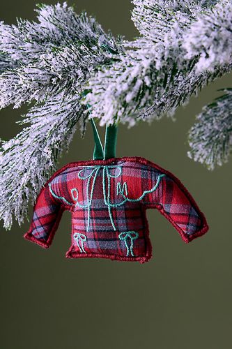 Ornement de Chemisier Tartan en chez Anthropologie - Damson Madder - Modalova