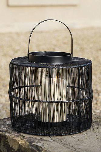 Portofino Wirework Lantern en Black taille: L chez - Anthropologie - Modalova