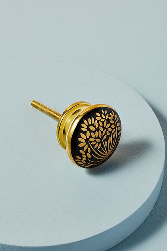 Bouton de porte métallisé à motif fleuri décalqué en chez - Anthropologie - Modalova