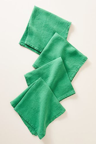 Serviettes en lin Edison, ensemble de 4 en Green chez - Anthropologie - Modalova