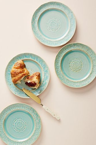 Petites assiettes Old Havana, ensemble de 4 en Mint taille: S/4 chez - Anthropologie - Modalova