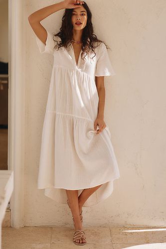 Robe midi fluide Kallie en White taille: XS chez - Anthropologie - Modalova