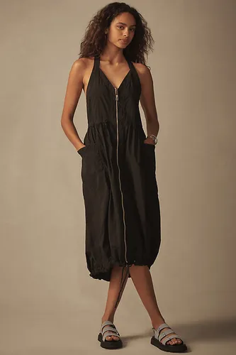 Robe mi-longue à cordon de serrage Daily Practice Free Fall par en Black taille: 1 X - Daily Practice by Anthropologie - Modalova