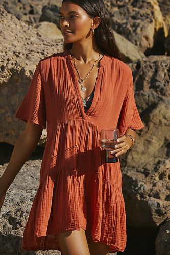 Robe tunique mini à col en V Kallie en taille: 2 X - By Anthropologie - Modalova