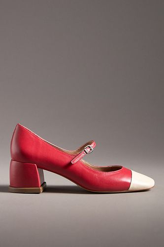 Talons Mary Janes en cuir color-block en Red taille: 37 chez Anthropologie - Vicenza - Modalova