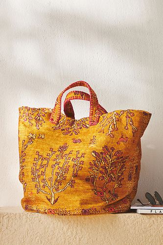 Panier de rangement en tissu imprimé Minerva en Yellow chez - Anthropologie - Modalova