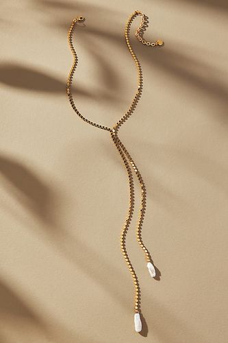 Collier bola plaqué or à pendentif perle - Anthropologie - Modalova