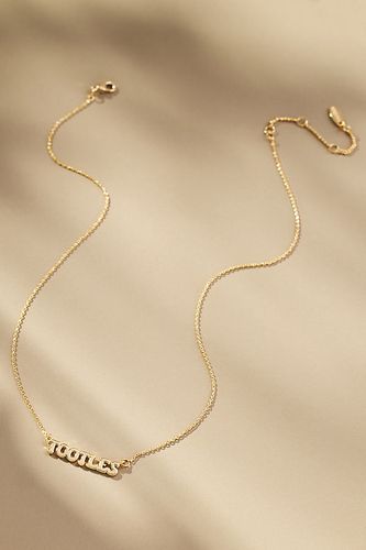 Gold-Plated Sparkle Word Necklace par en Yellow - By Anthropologie - Modalova