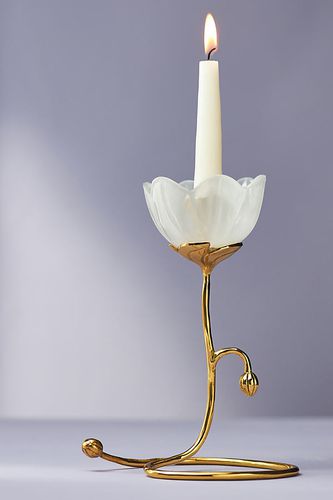 Petunia Taper Candle Holder, Tall en White chez - Anthropologie - Modalova