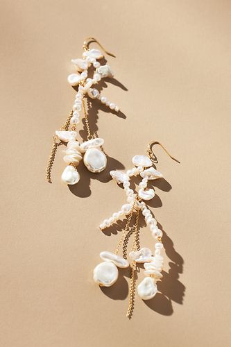 Larges pendants d'oreilles à perles style bohème par en White - Par Anthropologie - Modalova