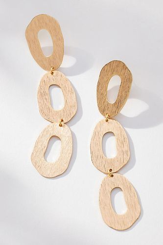 Plated Triple Oval Drop Earrings par - By Anthropologie - Modalova