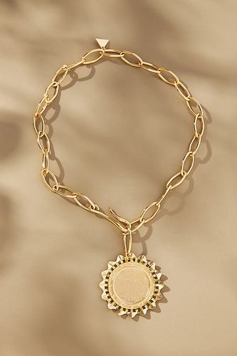 Collier avec chaîne à gros maillons et pendentif plaqué or par en - Par Anthropologie - Modalova