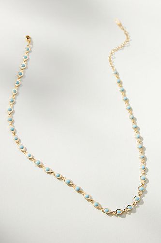 Collier plaqué or avec pierre colorée par en Blue - By Anthropologie - Modalova