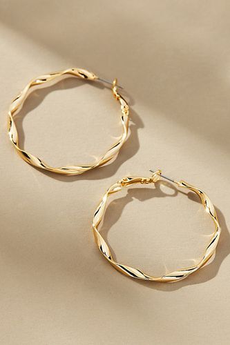 Thin Twisted Hoop Earrings par en - By Anthropologie - Modalova