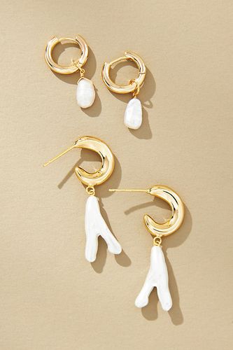 Lot de 2 petits anneaux ornés de perles par en White - Par Anthropologie - Modalova