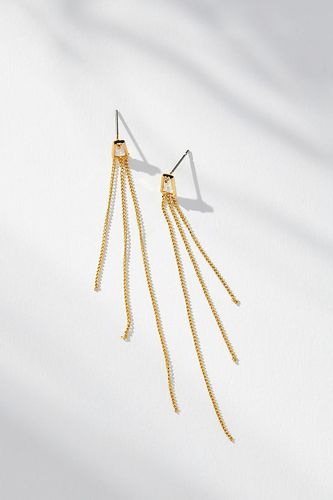 Boucles d'Oreilles Pendantes à Pompon et Longue Chaîne par en Gold - By Anthropologie - Modalova