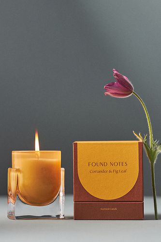 Found Notes Coriander & Fig Leaf Boxed Candle par en Yellow taille: XS - Found Notes by Anthropologie - Modalova