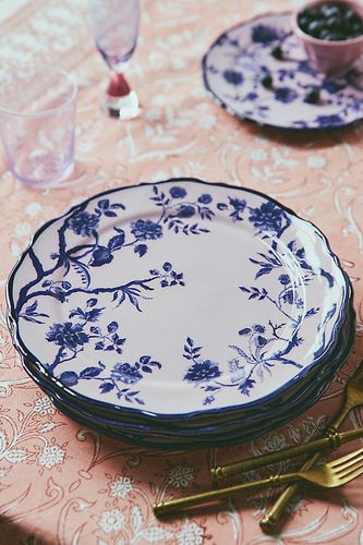 Assiettes de dîner Anya, Ensemble de 4 en Pink taille: S/4 chez - Anthropologie - Modalova