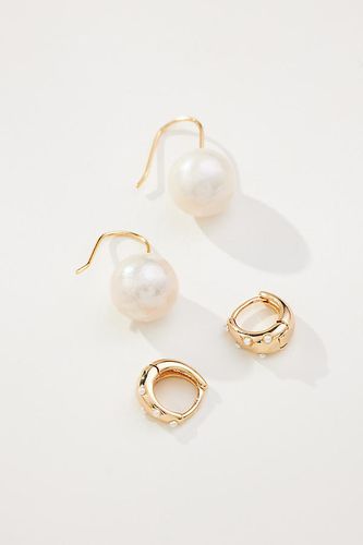 Lot de 2 boucles d'oreilles ornées de perles par en White - Par Anthropologie - Modalova