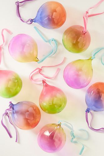 Ornements de boule en verre d'art ombré, ensemble de 9 chez - Anthropologie - Modalova