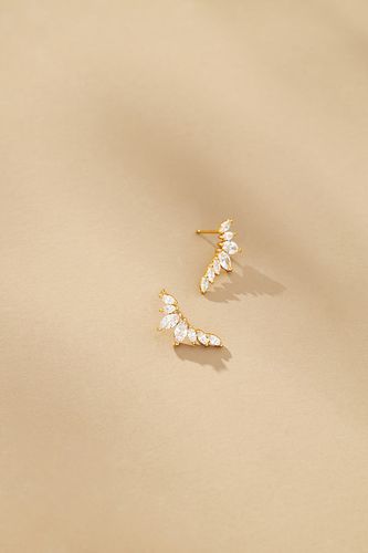 Boucles d'oreilles montantes plaquées or avec cristaux par en Gold - By Anthropologie - Modalova