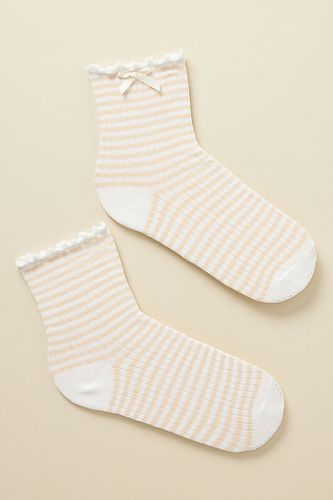 Chaussettes à rayures avec naud en chez - Anthropologie - Modalova