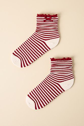 Chaussettes à rayures avec naud en chez - Anthropologie - Modalova