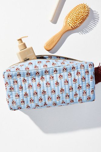 Sac à Maquillage Imprimé à Pompons en Blue chez - Anthropologie - Modalova